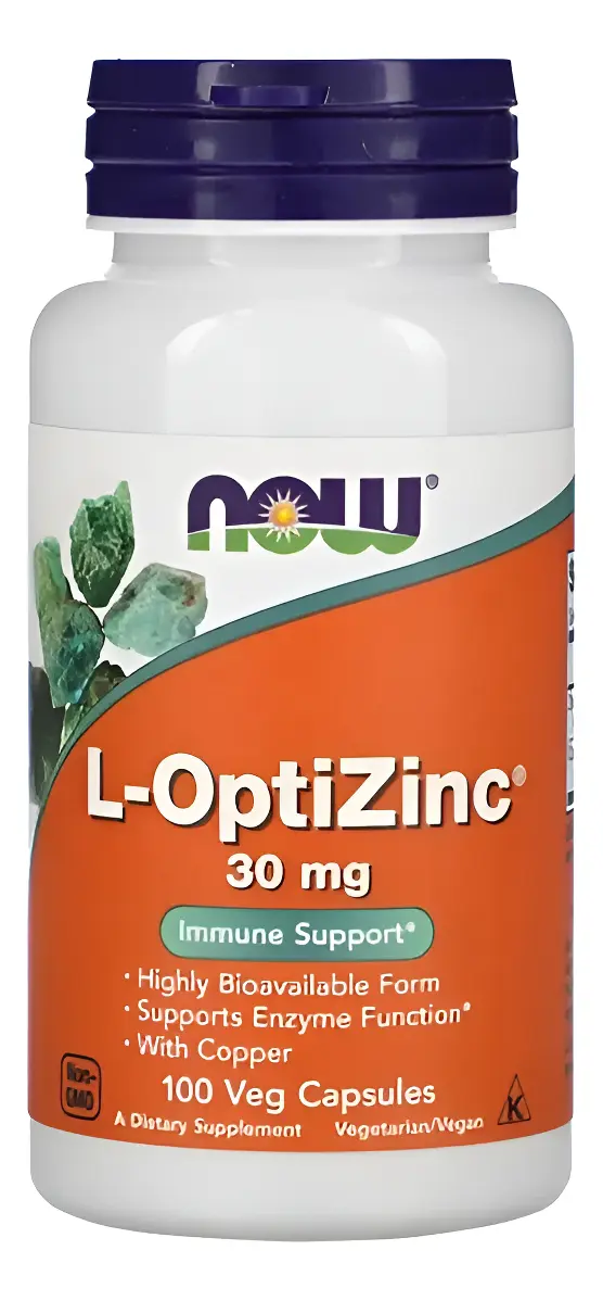 Now Foods L - Optizinc(r) 30mg + Copper 100 Vcaps